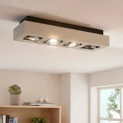 Arcchio spotlight Vince, 47 cm, 4 lyskilder, hvid/krom, GU10