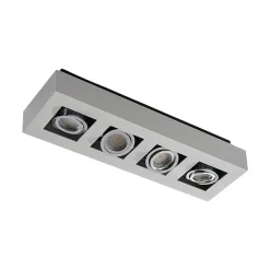 Arcchio spotlight Vince, 47 cm, 4 lyskilder, hvid/krom, GU10