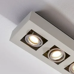 Arcchio spotlight Vince, 47 cm, 4 lyskilder, hvid/krom, GU10