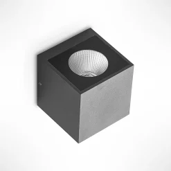 Arcchio udendørs LED-væglampe Tassnim, 12 cm, antracit, IP65