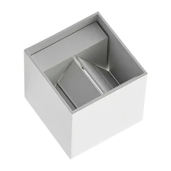 Arcchio væglampe Zuzana, kantet, hvid, stik, G9, 10 cm