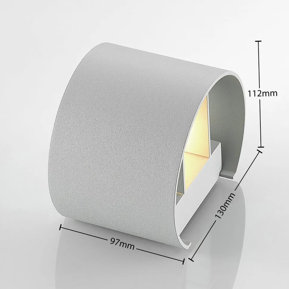 Arcchio væglampe Zuzana, rund, hvid, G9, 13 cm bred