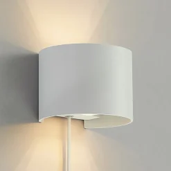 Arcchio væglampe Zuzana, rund, hvid, stik, G9, 13 cm