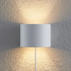 Arcchio væglampe Zuzana, rund, hvid, stik, G9, 13 cm