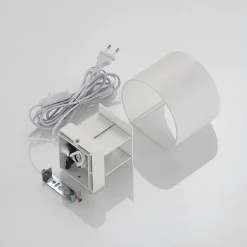 Arcchio væglampe Zuzana, rund, hvid, stik, G9, 13 cm