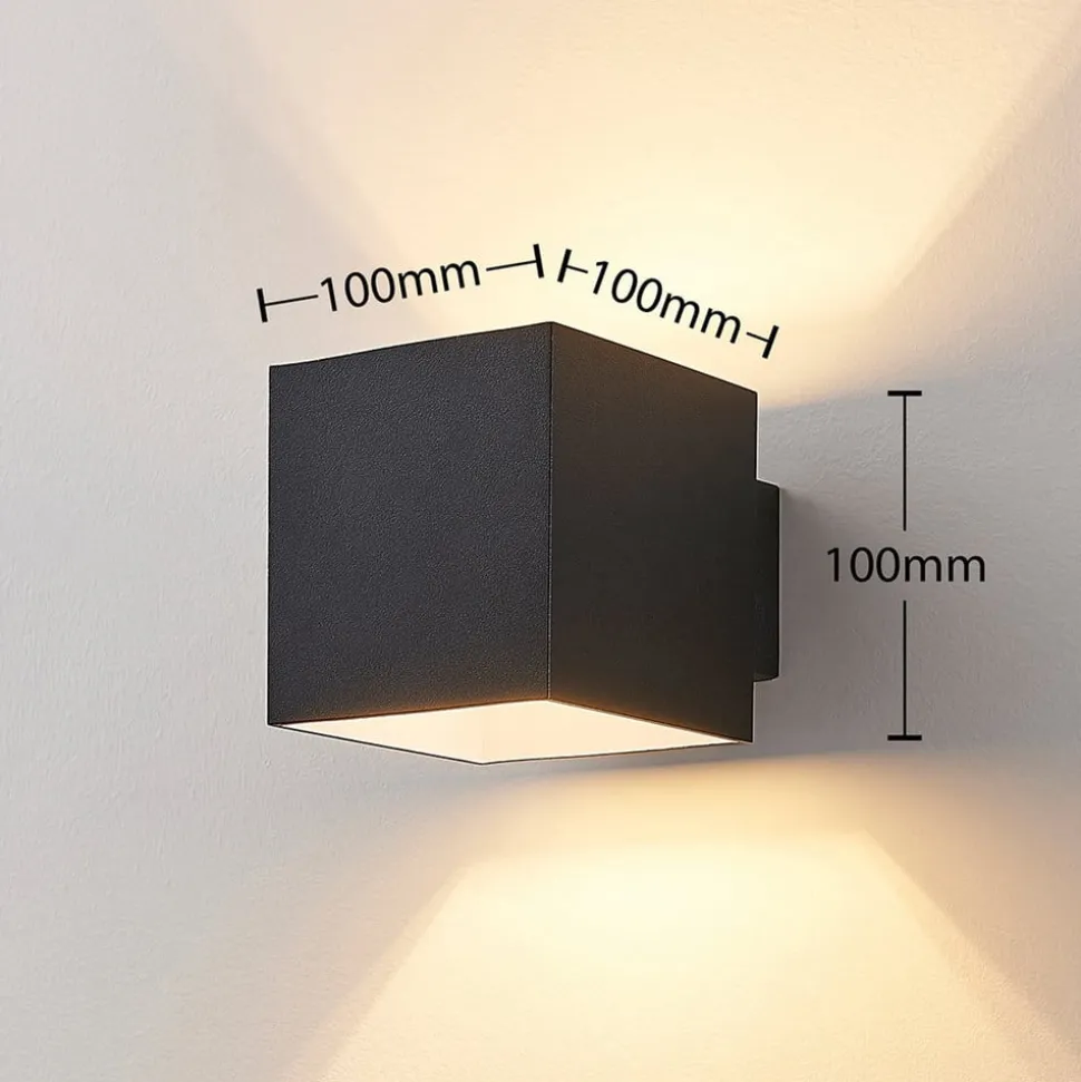 Arcchio væglampe Zuzana, sæt med 2, sort, G9, 10 cm bred