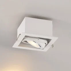 Arcchio Yasna indbygningslampe, enkelt lys, hvid