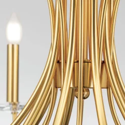 Ariane lysekrone, guldfarvet, Ø 92 cm, krystal, 10 lyskilder.