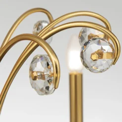 Ariane lysekrone, guldfarvet, Ø 92 cm, krystal, 10 lyskilder.