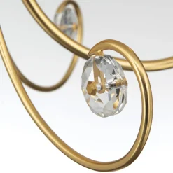 Ariane lysekrone, guldfarvet, Ø 50 cm, krystal, 3 lyskilder.