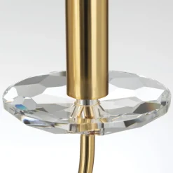 Ariane lysekrone, guldfarvet, Ø 50 cm, krystal, 3 lyskilder.