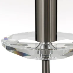 Ariane lysekrone, nikkelfarvet, Ø 50 cm, krystal, 3 lyskilder.