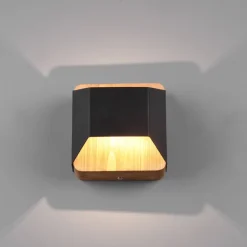 Arino LED-væglampe, sort, bredde 12,2 cm