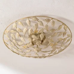 Arion loftlampe, creme/guldpatineret, Ø 63 cm, stål