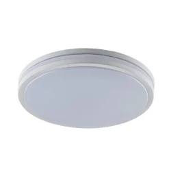 Arnim LED-loftlampe, hvid, plast, Ø 49 cm, IP44