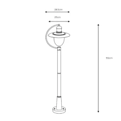 Aruba vejlampe, sort