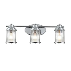 Ashland Bay bad-væglampe, krom, 3 lyskilder