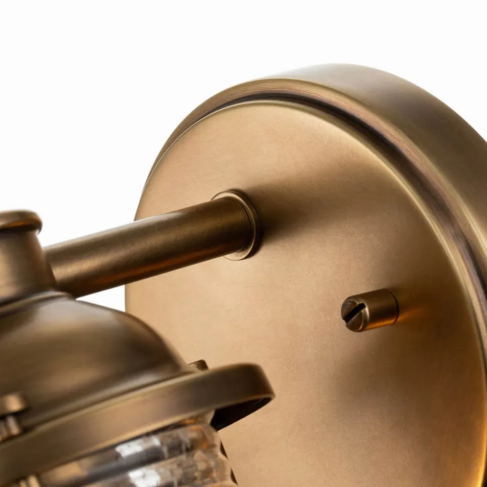 Ashland Bay bad-væglampe, messing, 1 lyskilde