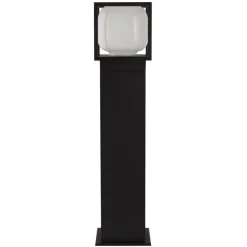 Athens LED-gadelampe, IP54, sort, højde 65 cm, metal