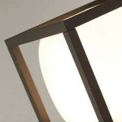 Athens LED-gadelampe, IP54, sort, højde 65 cm, metal