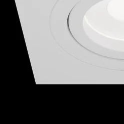 Atom indbygningsspot, GU10, hvid, kantet ramme