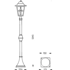 Attraktiv lampemast 772 B