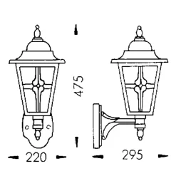 Attraktiv udendørs væglampe 763 B