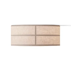 Audo loftlampe Hashira, naturfarve, hør, Ø 50 cm