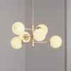 Aurora hængelampe, beige, Ø 60 cm, 6 lyskilder, glas, E14