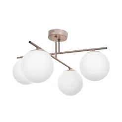 Aurora loftlampe, beige, Ø 50 cm, 4 lyskilder, glas, E14