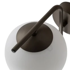 Aurora væglampe, brun, glas, 17 cm høj, kugle, E14