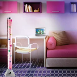 Ava vandsøjle med LED’er og fisk, højde 120cm