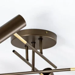 Axion loftlampe, 4 lyskilder, titanfarvet, stål