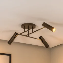 Axion loftlampe, 3 lyskilder, titanfarvet, stål