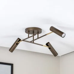 Axion loftlampe, 3 lyskilder, titanfarvet, stål