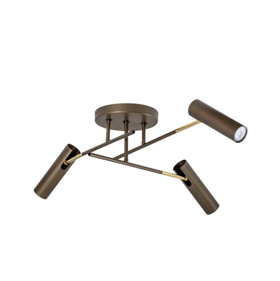 Axion loftlampe, 3 lyskilder, titanfarvet, stål