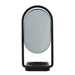 AYTM Angui bordspejl, sort, højde 35 cm, glas, marmor