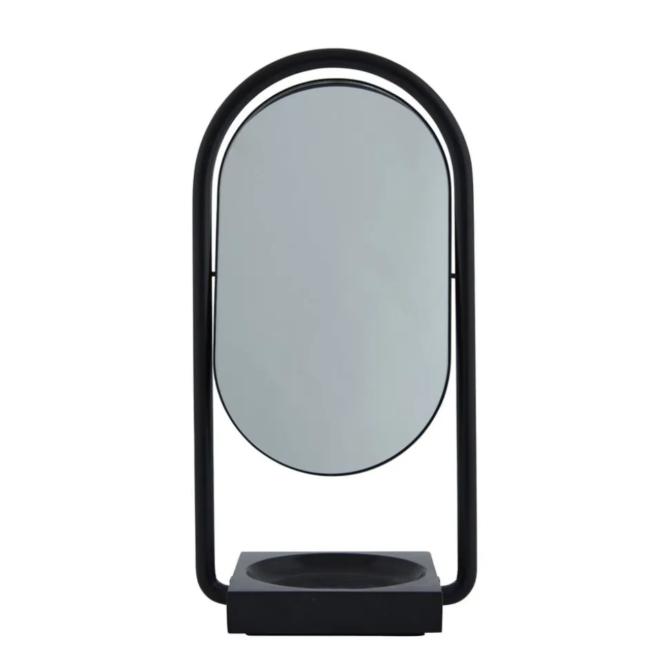 AYTM Angui bordspejl, sort, højde 35 cm, glas, marmor