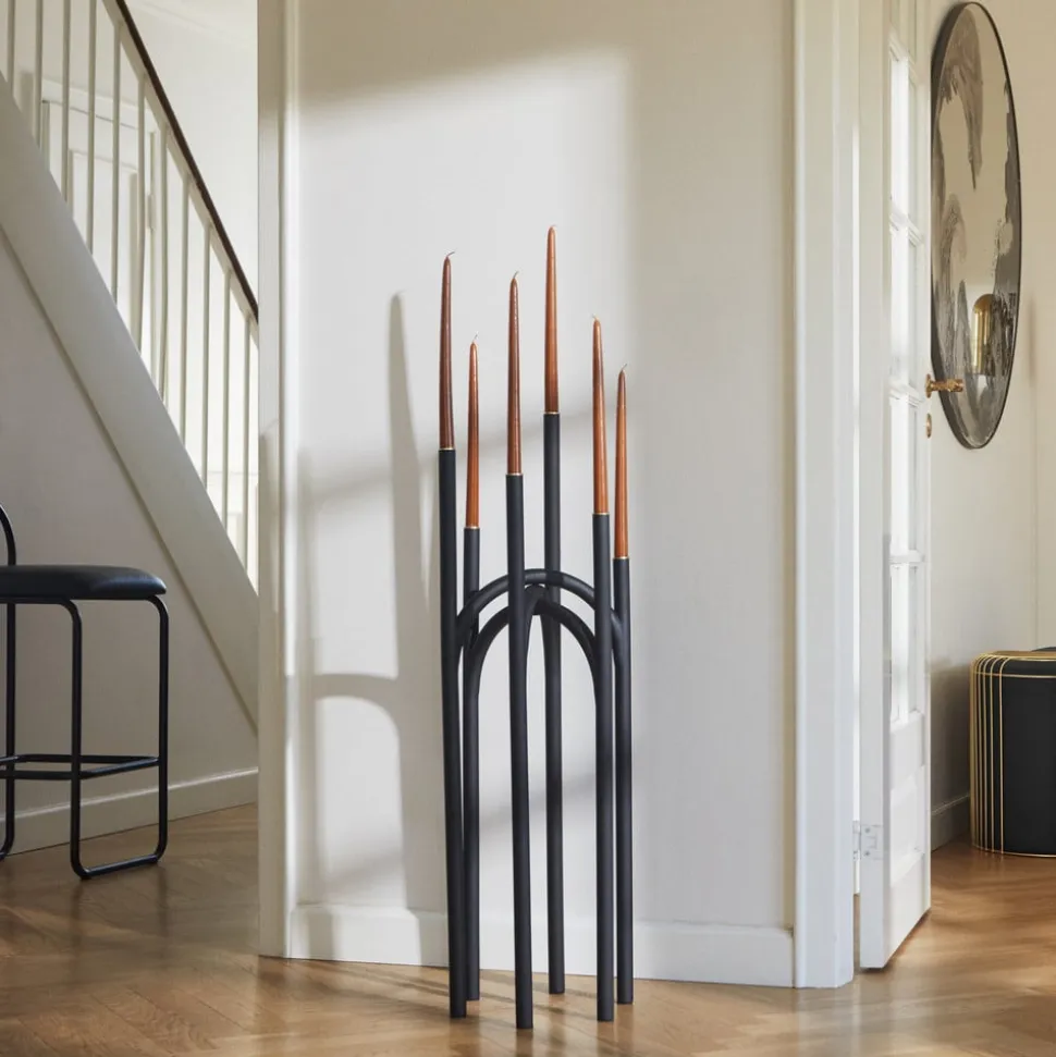 AYTM Angui lysestage, sort, højde 92 cm, jern