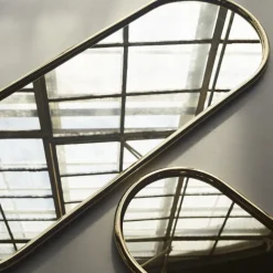 AYTM Angui-spejl, guldfarvet, højde 78 cm, glas, stål