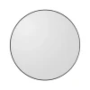 AYTM Circum-spejl, klar/sort, Ø 50 cm, glas, MDF-træ