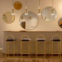 AYTM Circum-spejl, klart/gråbrunt, Ø 50 cm, glas, træ