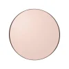 AYTM Circum-spejl, rosafarvet, Ø 70 cm, glas, MDF-træ
