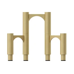 AYTM Compono lysestage, guld, h 12 cm, aluminium, sæt med 3 stk