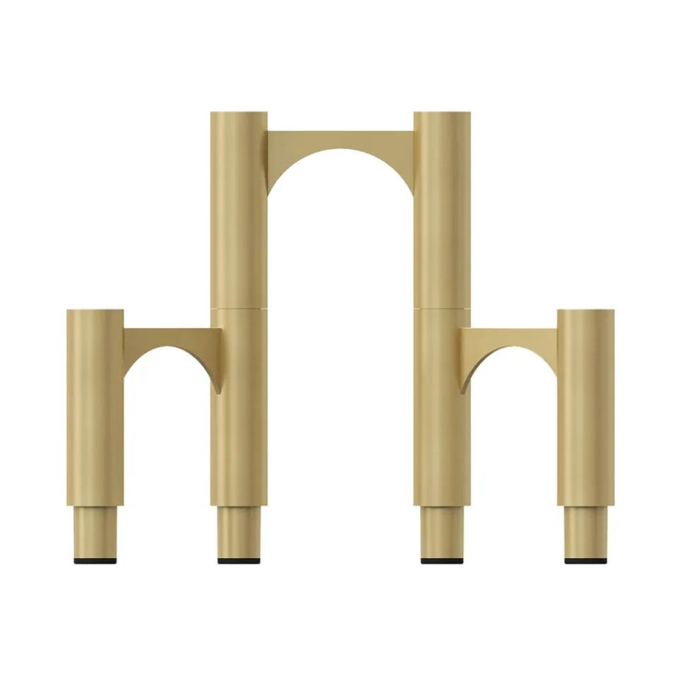 AYTM Compono lysestage, guld, h 12 cm, aluminium, sæt med 3 stk