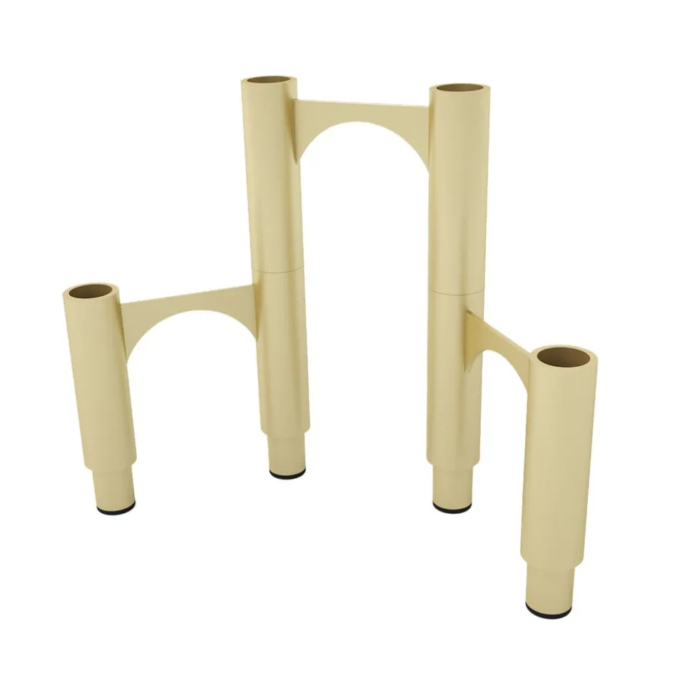 AYTM Compono lysestage, guld, h 12 cm, aluminium, sæt med 3 stk