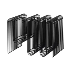 AYTM Curva magasinholder, sort, bredde 40 cm, stål