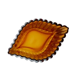 AYTM Folium-vase, højde 25 cm, ravfarvet, glas