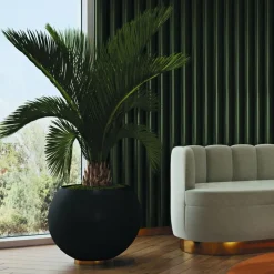 AYTM Globe urtepotte, Ø 60 cm, sort, aluminium, stål