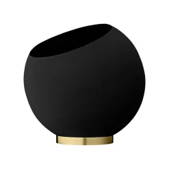 AYTM Globe urtepotte, Ø 37 cm, sort, aluminium, stål